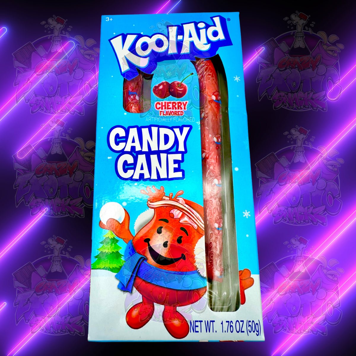 Kool Aid Giant Cherry Candy Cane